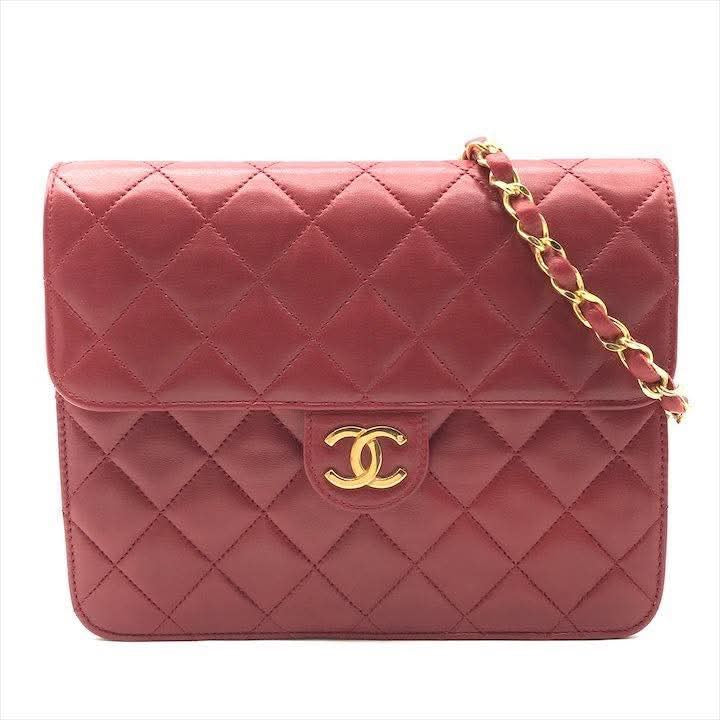 Chanel Matelasse Classic Flap Shoulder Bag Red - SARUGENERAL