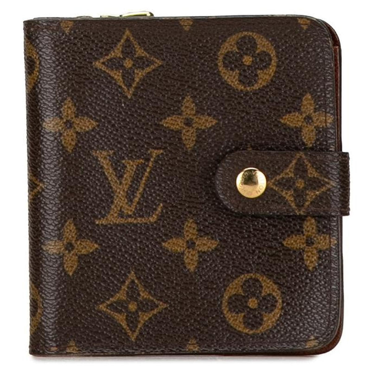 Louis Vuitton Original Brown Monogram Clip Bifold Wallet
