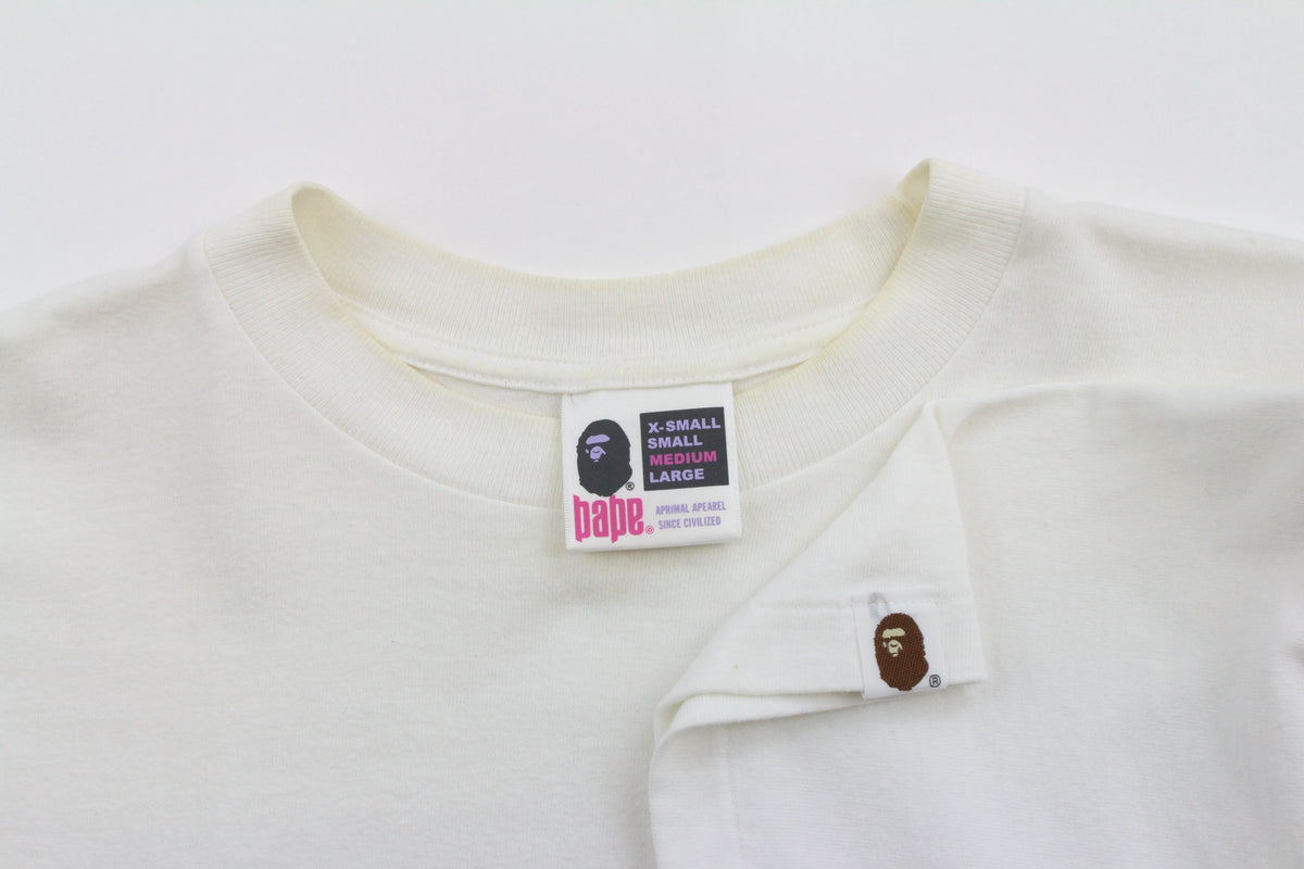 Bape A Bathing Ape Dollar B Tee White - SaruGeneral