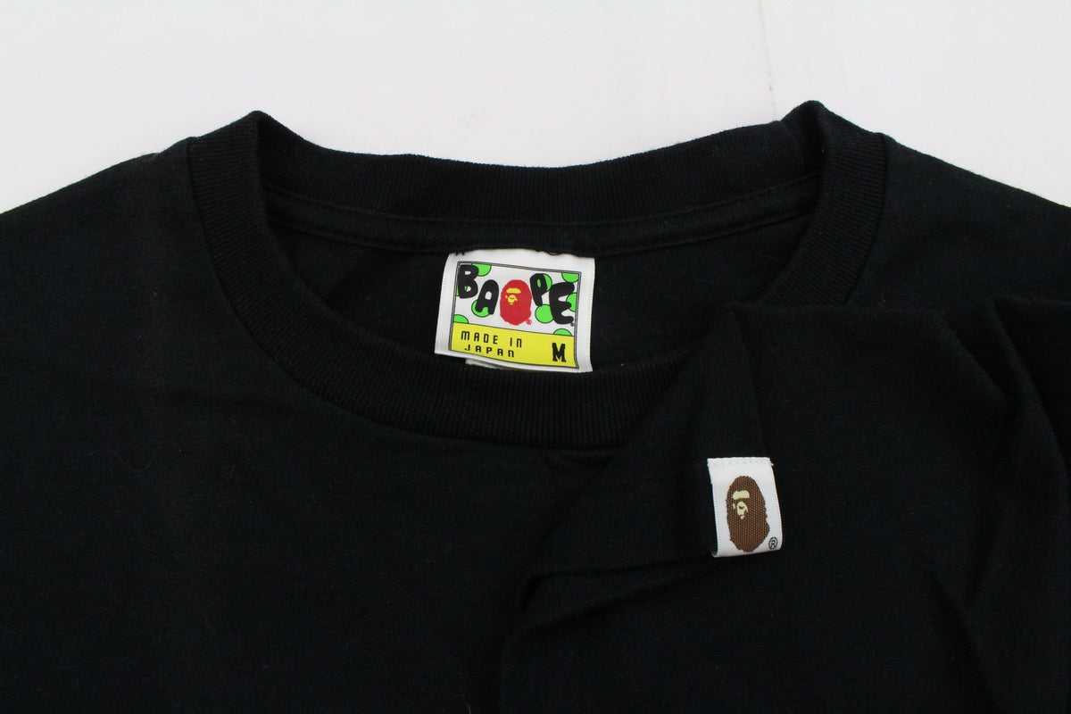 Bape Be@rbrick Original College Logo Tee Black - SaruGeneral