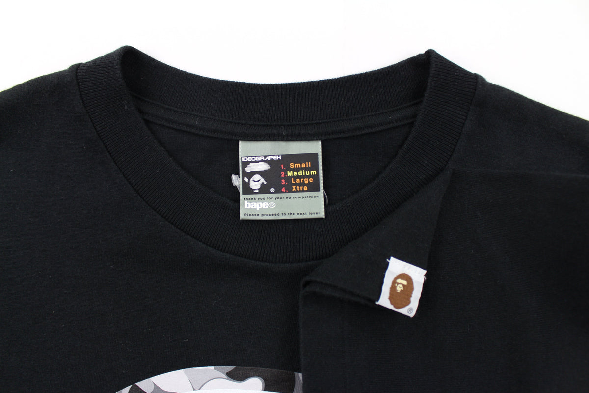 Bape Grey Camo Busy Works Tee Black - SaruGeneral