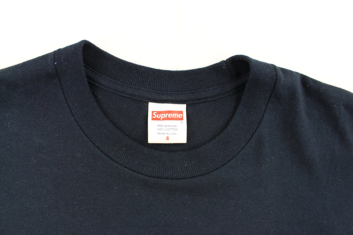 supreme stay positive tee navy - SaruGeneral