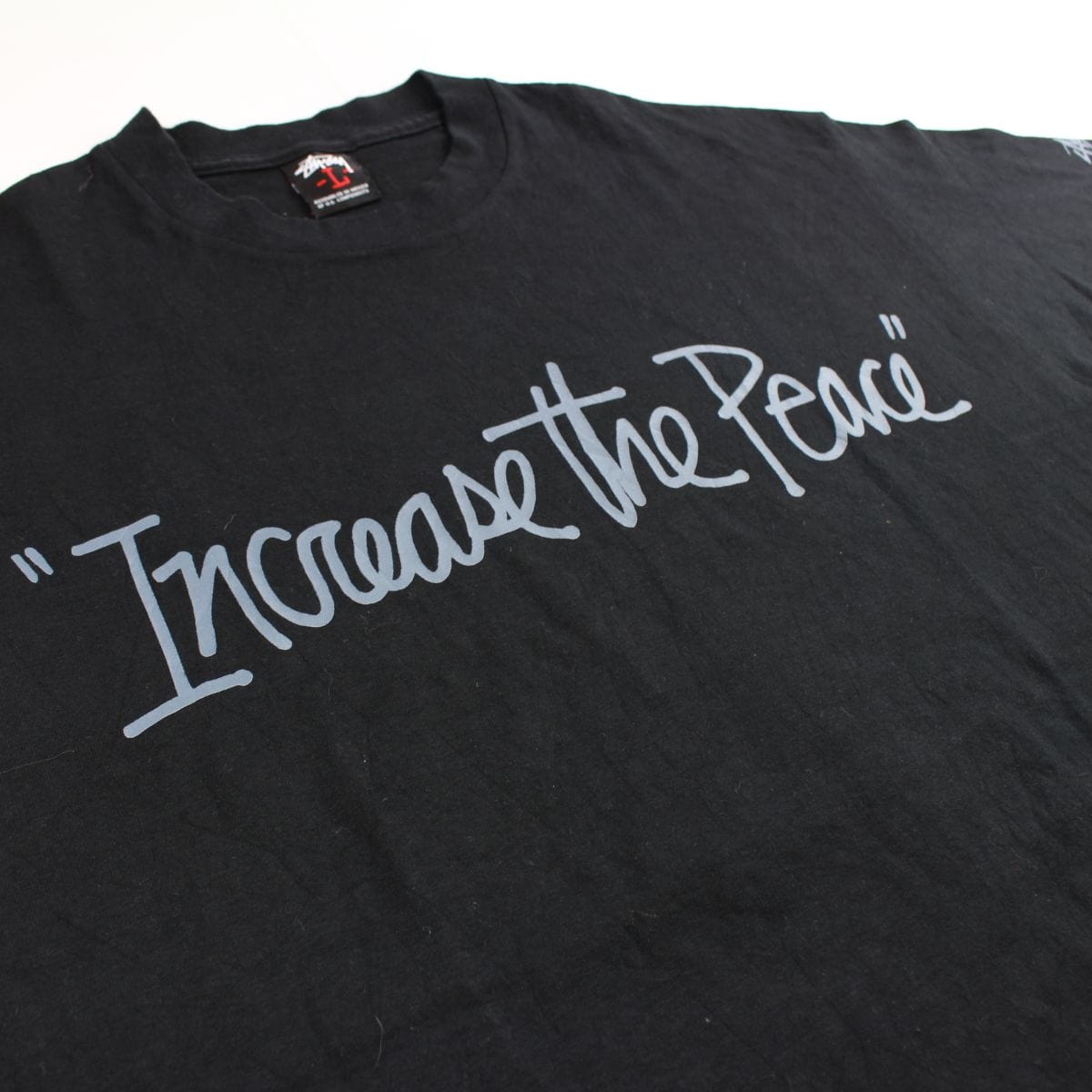 stussy increase the peace tee black - SaruGeneral