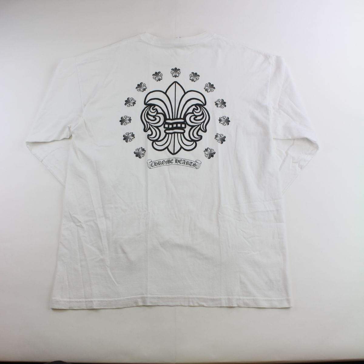 chrome hearts crest logo ls white - SaruGeneral