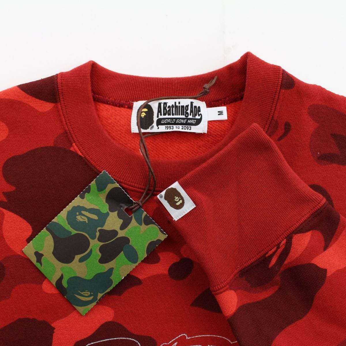 bape red color camo crewneck - SaruGeneral
