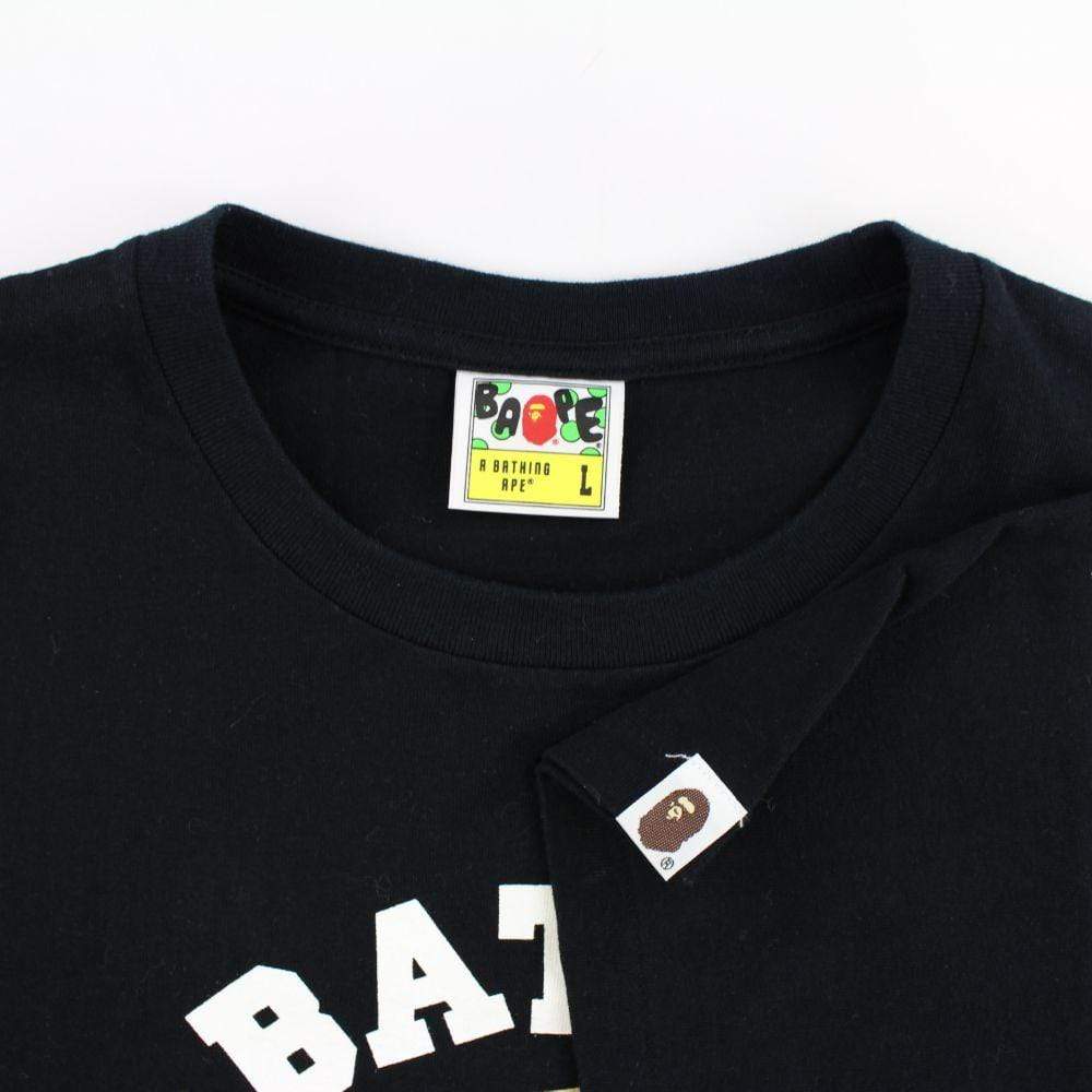 Bape 1st Yellow Camo College Logo Tee Black - SaruGeneral