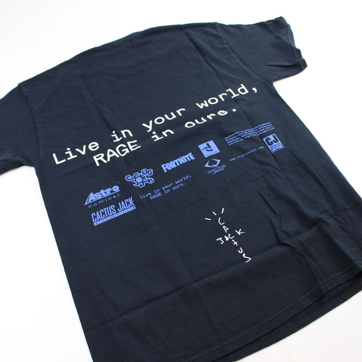 Travis Scott x Fortnite World on Fire Tee Black - SaruGeneral