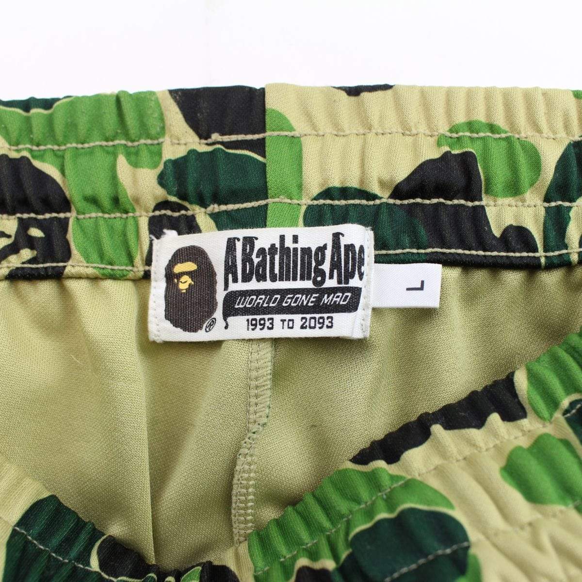 Bape ABC Green Camo strip track pants - SaruGeneral