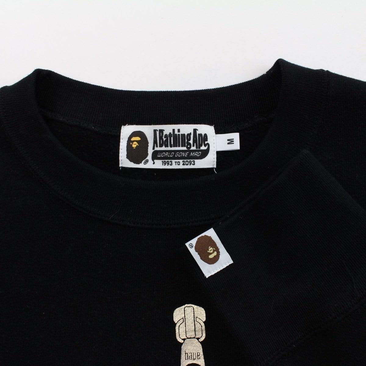 bape shark face logo crewneck black - SaruGeneral