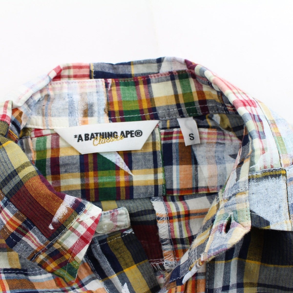 bape plaid bapesta print shirt - SaruGeneral