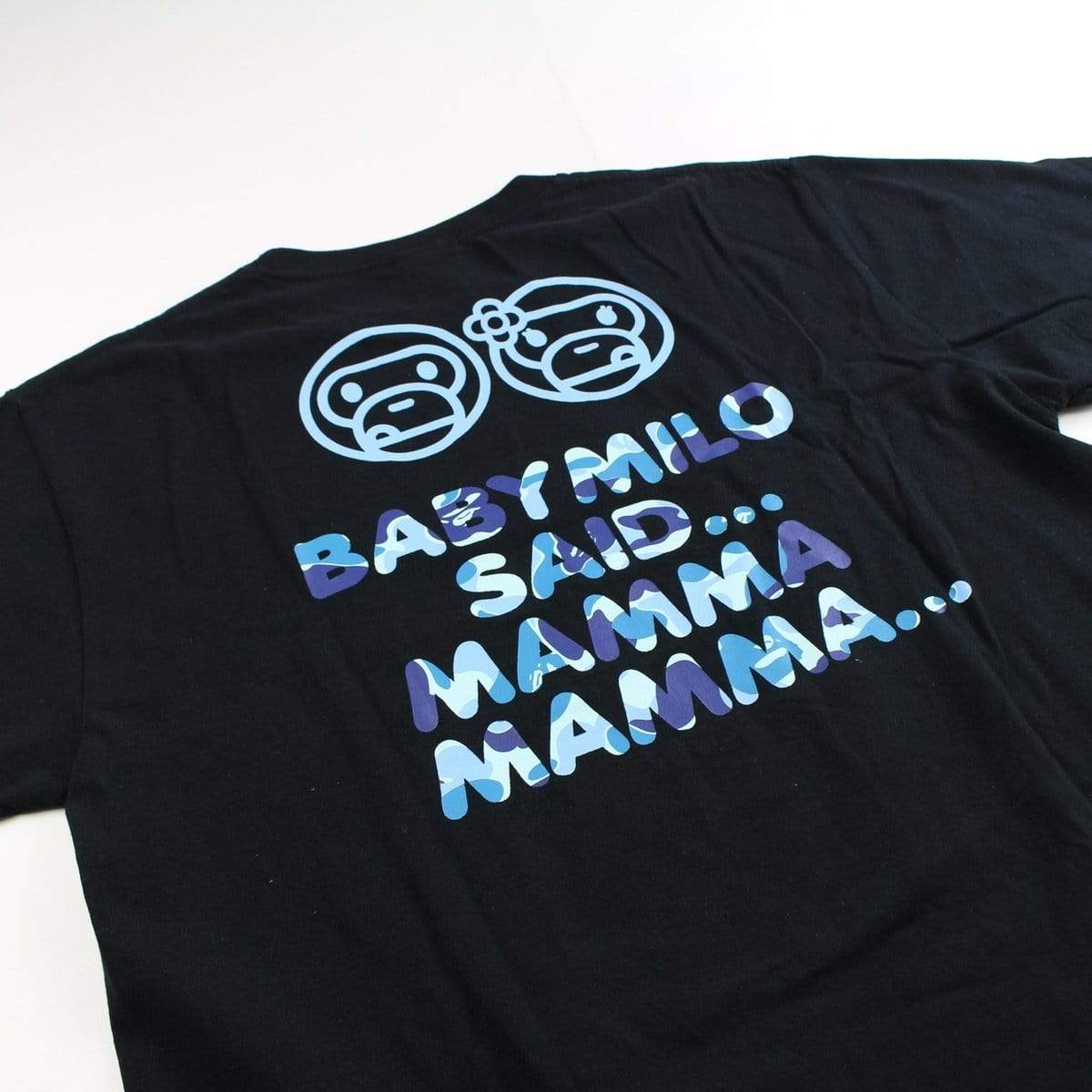 bape milo popsicle blue camo tee black - SaruGeneral