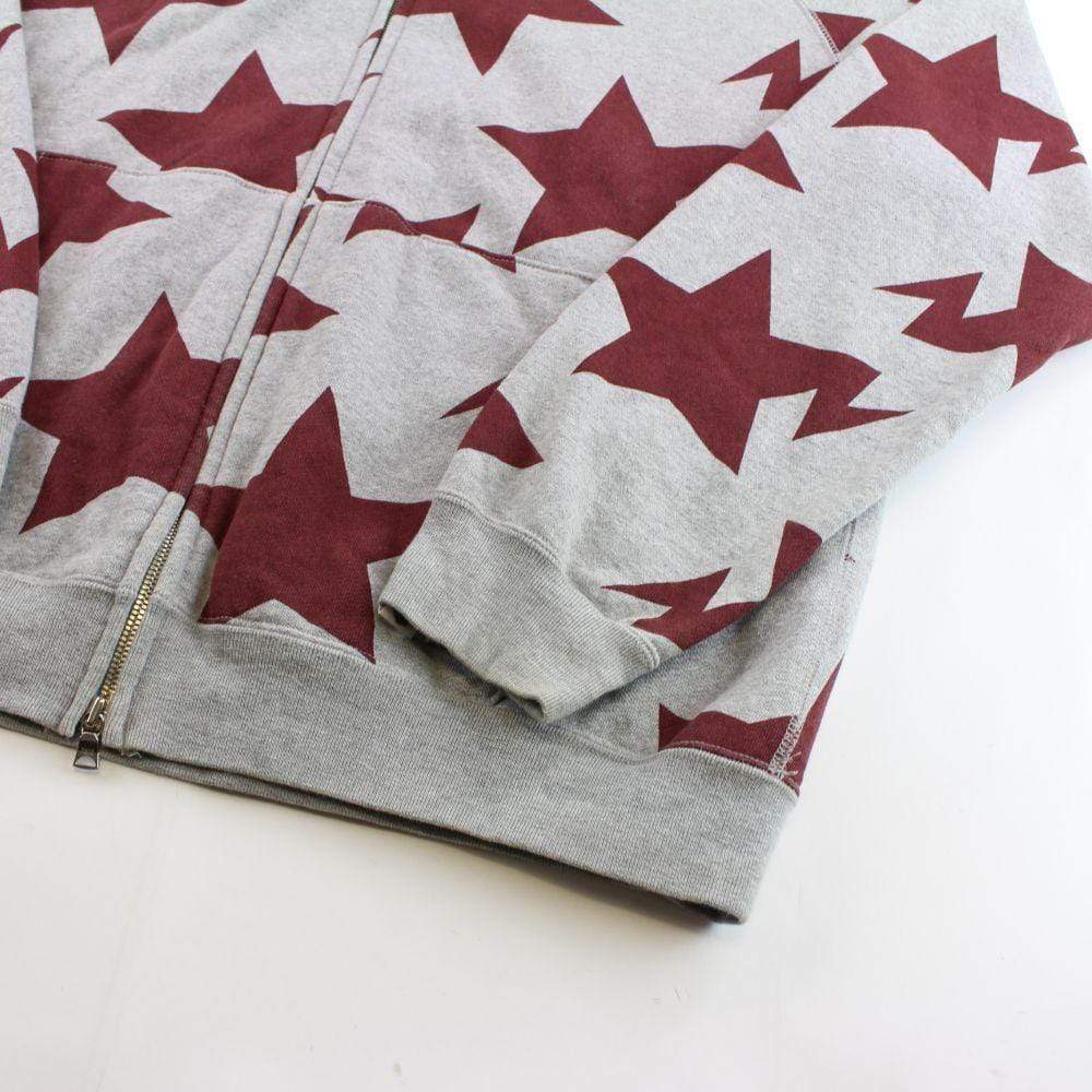 Bapesta Red Bapesta Allover Fullzip Hoodie Grey - SaruGeneral