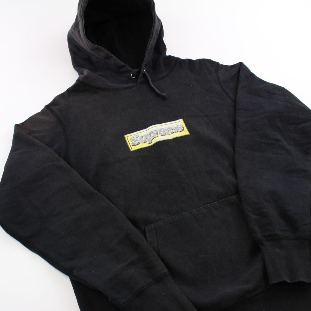 Supreme Bling Box Logo Hoodie Black - SaruGeneral