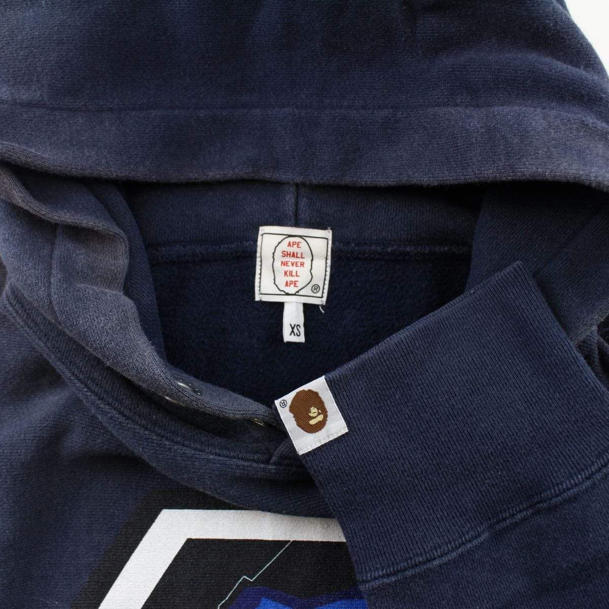 Bape Ape Face Diamond Logo Hoodie Navy - SaruGeneral