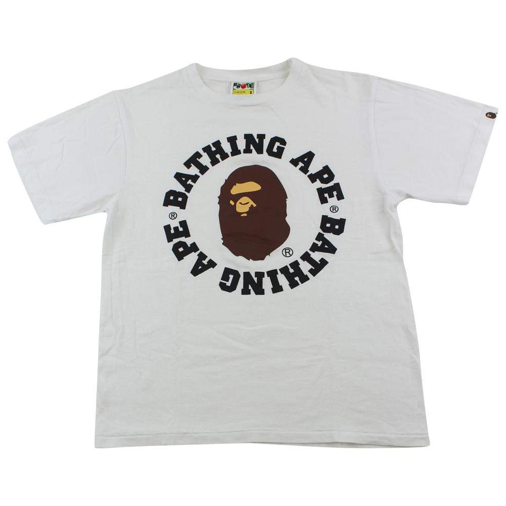 Bape A Bathing Ape Circle Ape Tee White - SaruGeneral