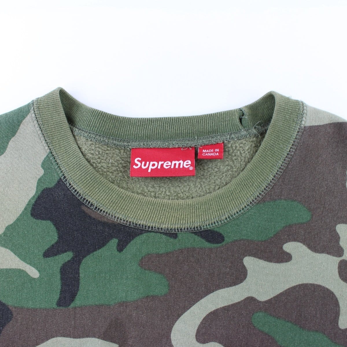 Supreme Box Logo Crewneck Woodland Camo - SaruGeneral
