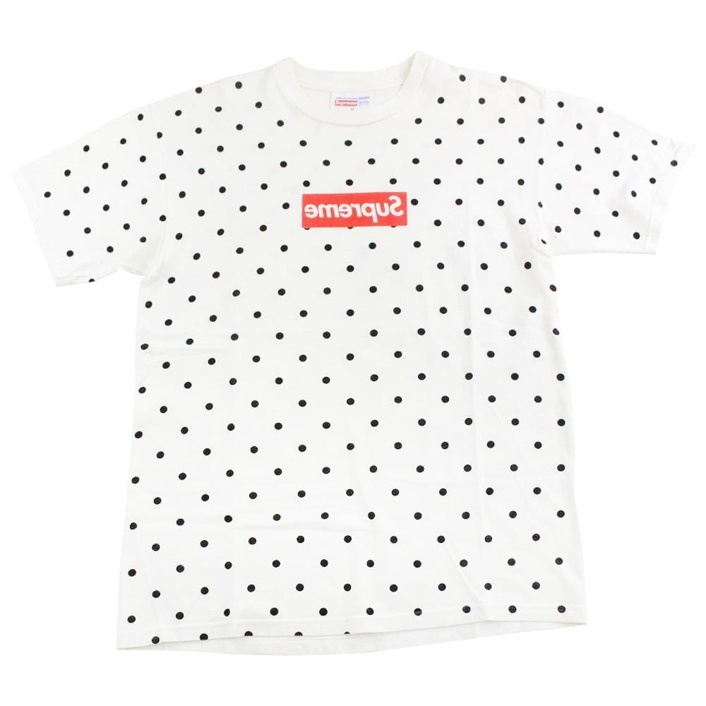 supreme cdg polka box logo tee white - SaruGeneral