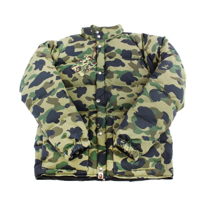 Bape 1st Green Camo Puffer Jacket - SaruGeneral