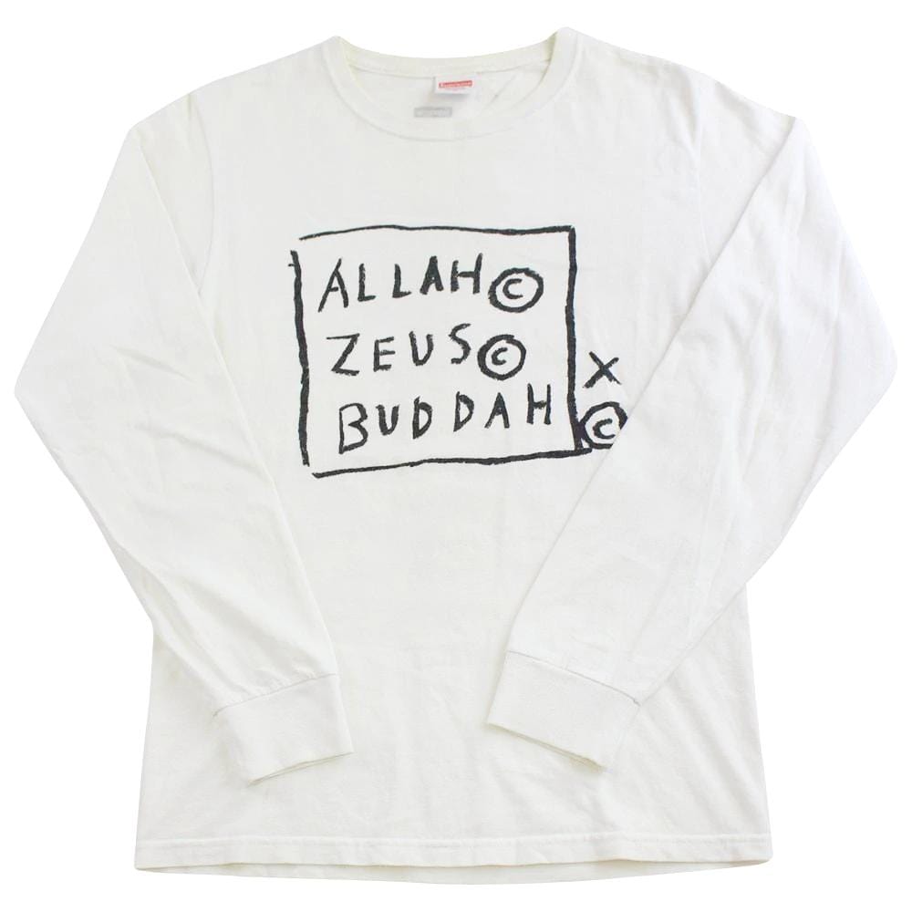 supreme x basquiat allah zeus ls white - SaruGeneral