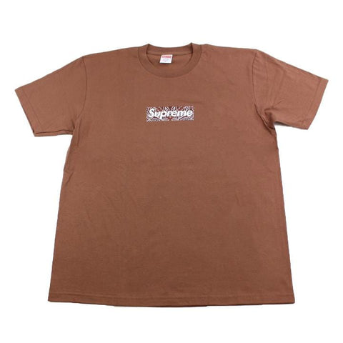 T-shirt Supreme Brown Paisley Box Logo