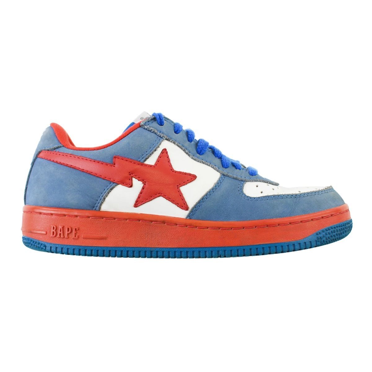 Bapesta Red & Blue Nubuck - SaruGeneral