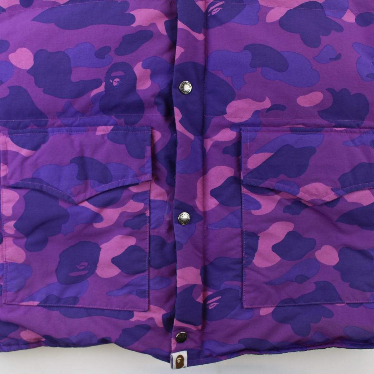Bape Purple Camo Reversible Blue Camo Puffer Jacket - SaruGeneral