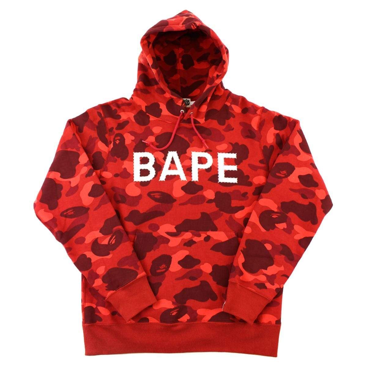 Bape Swaorvski Text Hoodie Red Camo - SaruGeneral