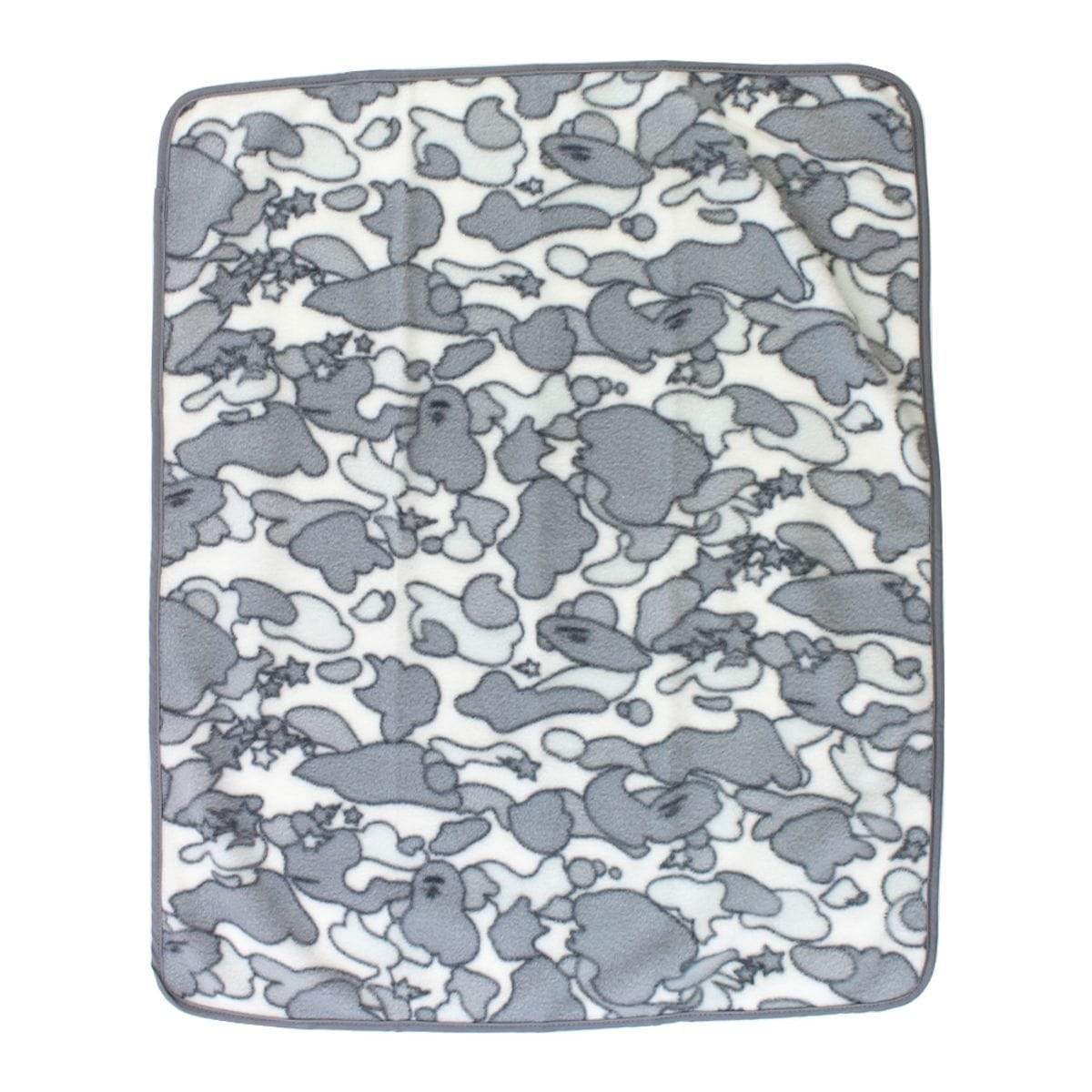 Bape Grey Psyche Camo Fleece Blanket - SaruGeneral