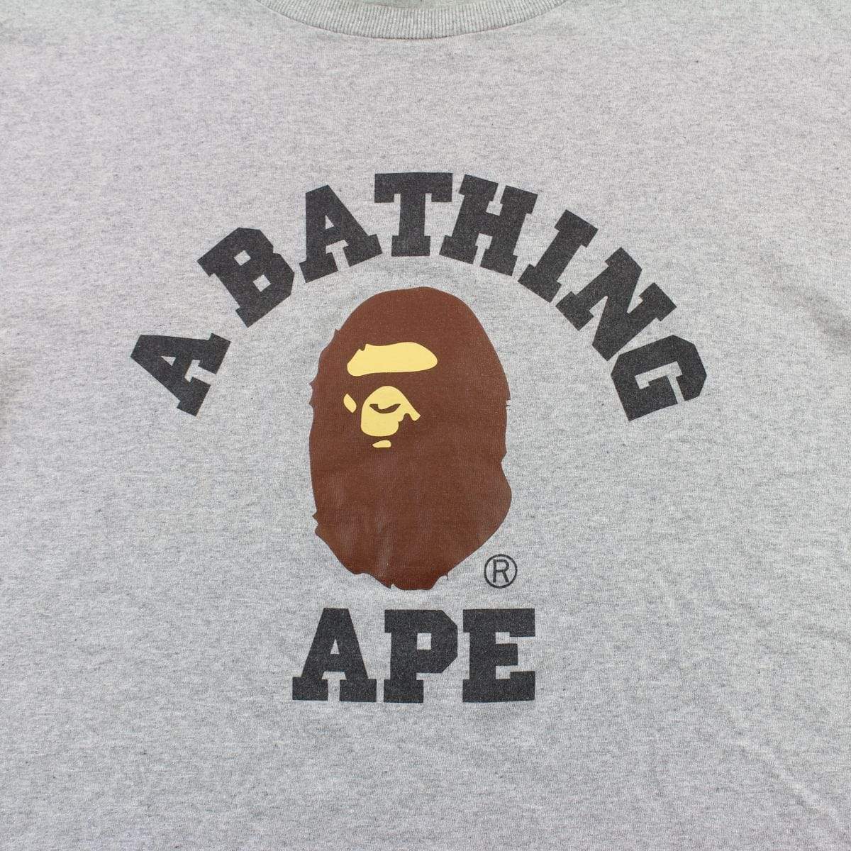 Bape Original College Logo Tee Grey - SaruGeneral