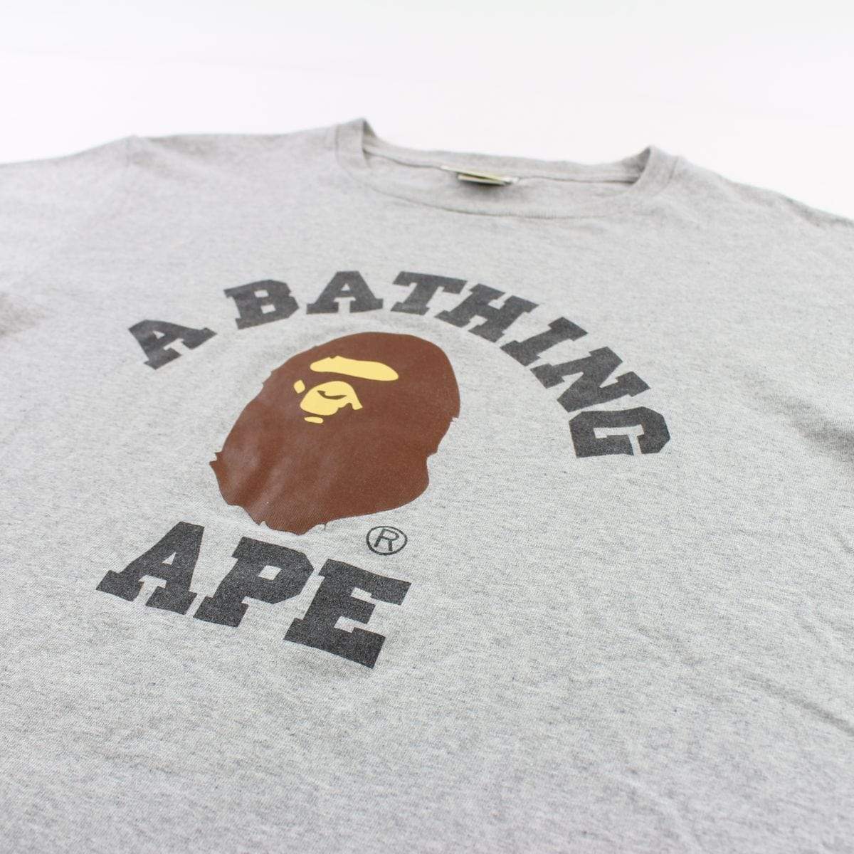 Bape Original College Logo Tee Grey - SaruGeneral