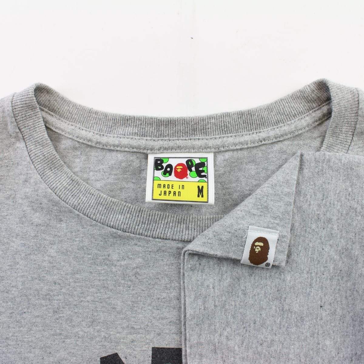Bape Original College Logo Tee Grey - SaruGeneral