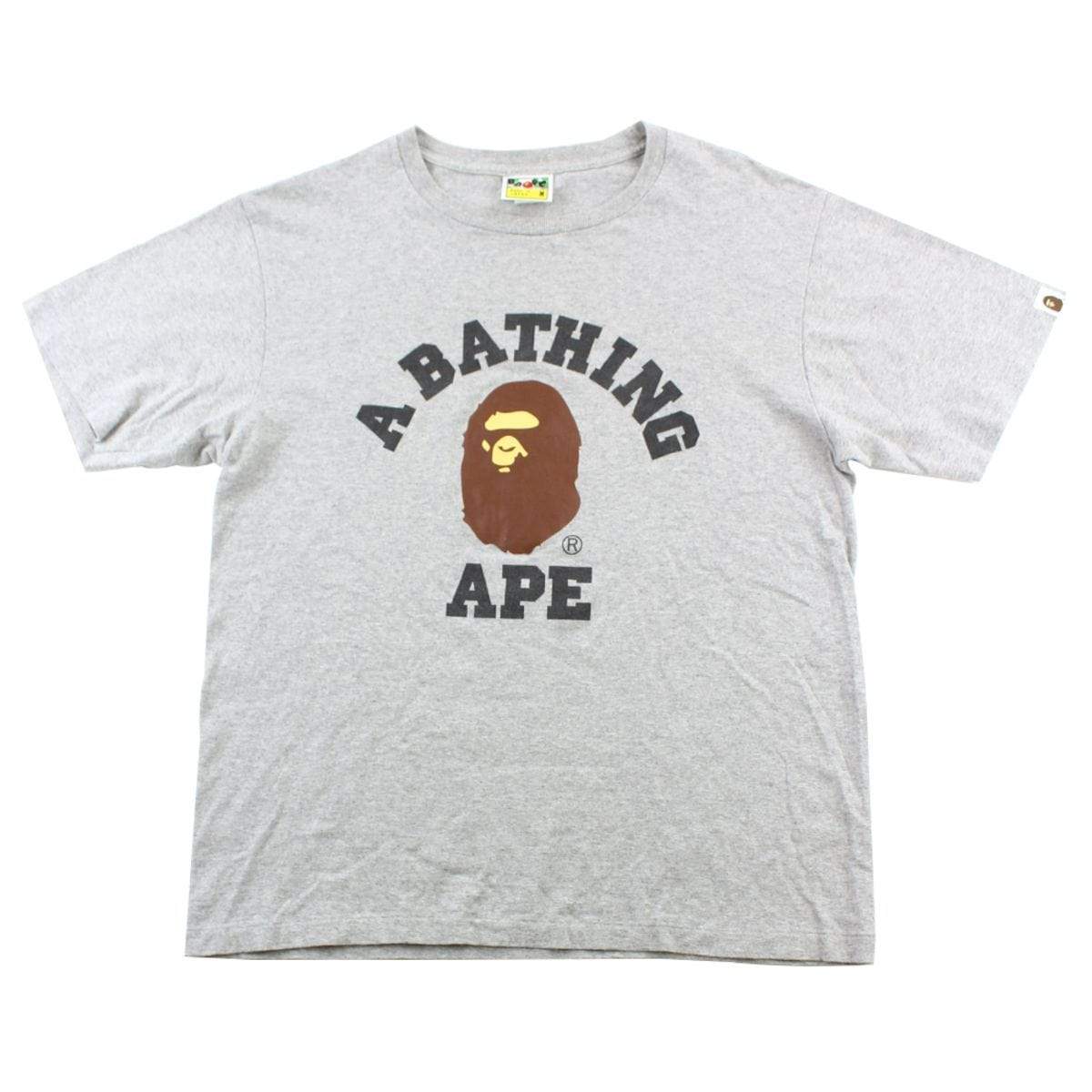 Bape Original College Logo Tee Grey - SaruGeneral