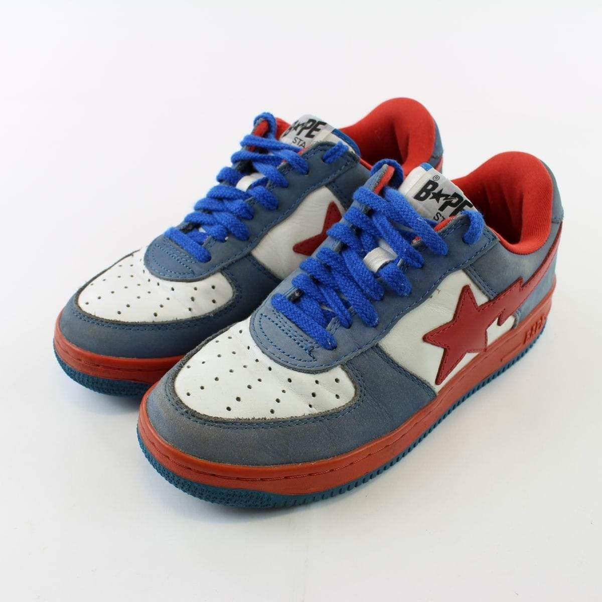 Bapesta Red & Blue Nubuck - SaruGeneral