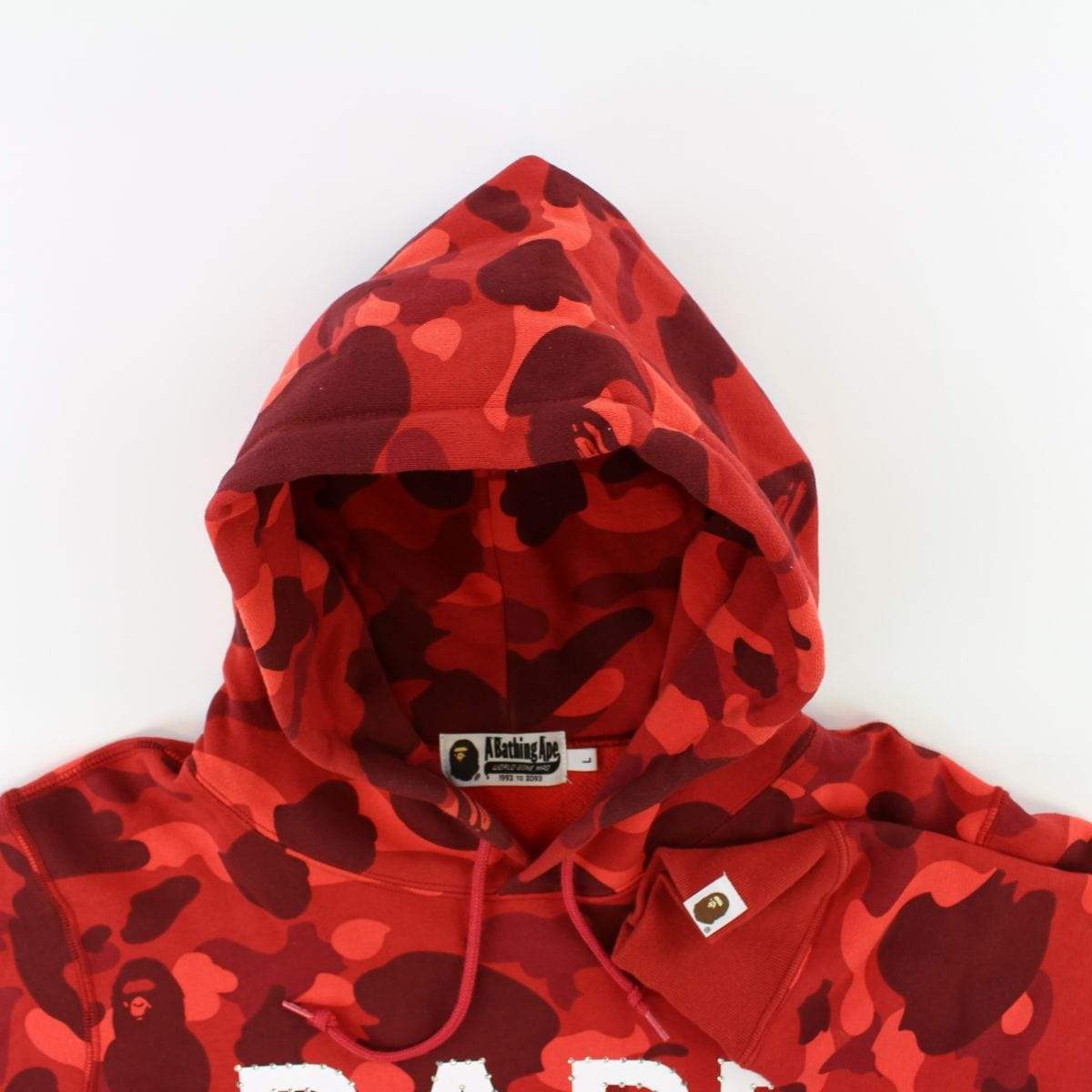 Bape Swaorvski Text Hoodie Red Camo - SaruGeneral