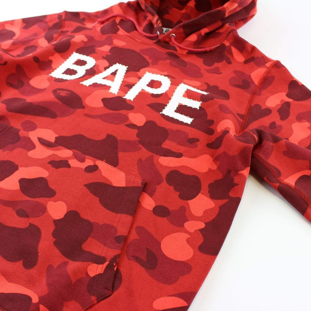 Bape Swaorvski Text Hoodie Red Camo - SaruGeneral