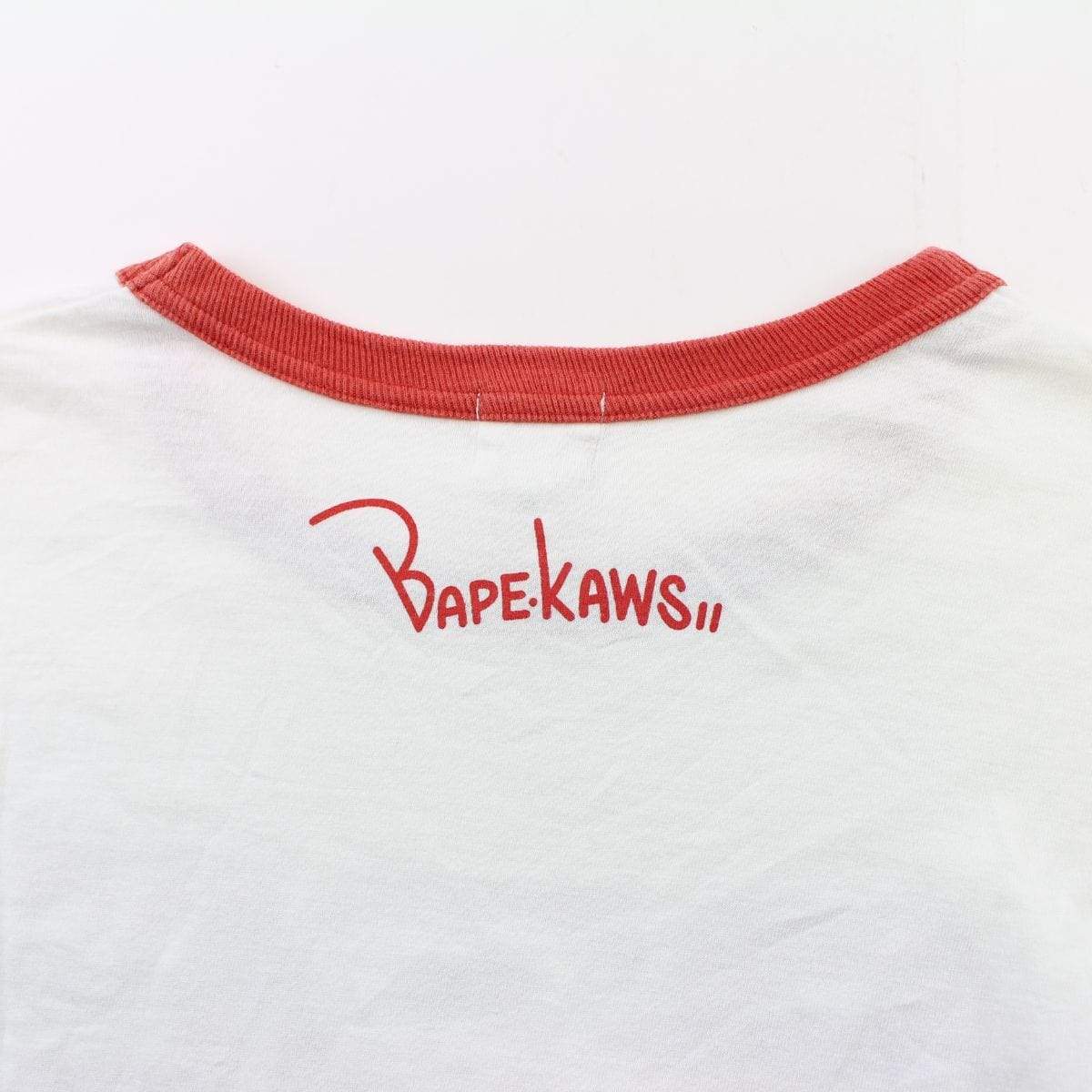 Bape x Kaws A.S.N.K.A Big Ape Logo LS White - SaruGeneral