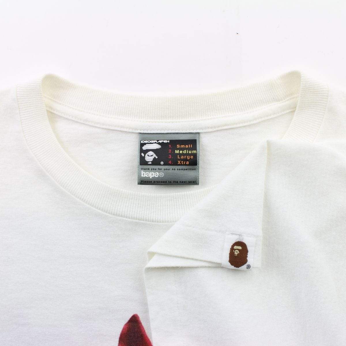 Bape x N.E.R.D Fly or Die Dog Logo Tee White - SaruGeneral