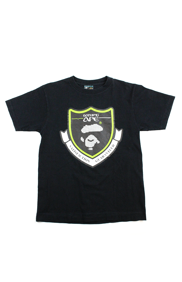 BAPE Satisfaction Guaranteed Tee Black - SaruGeneral