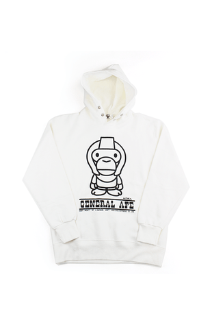 Baby Baby Milo General Ape Hoodie White