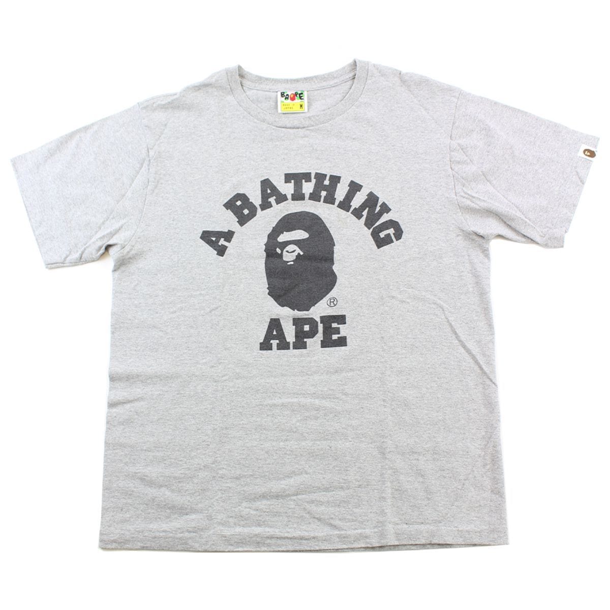 Bape Black College Logo Tee Grey - SaruGeneral