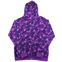 Bape Purple Flame Camo Fullzip Hoodie
