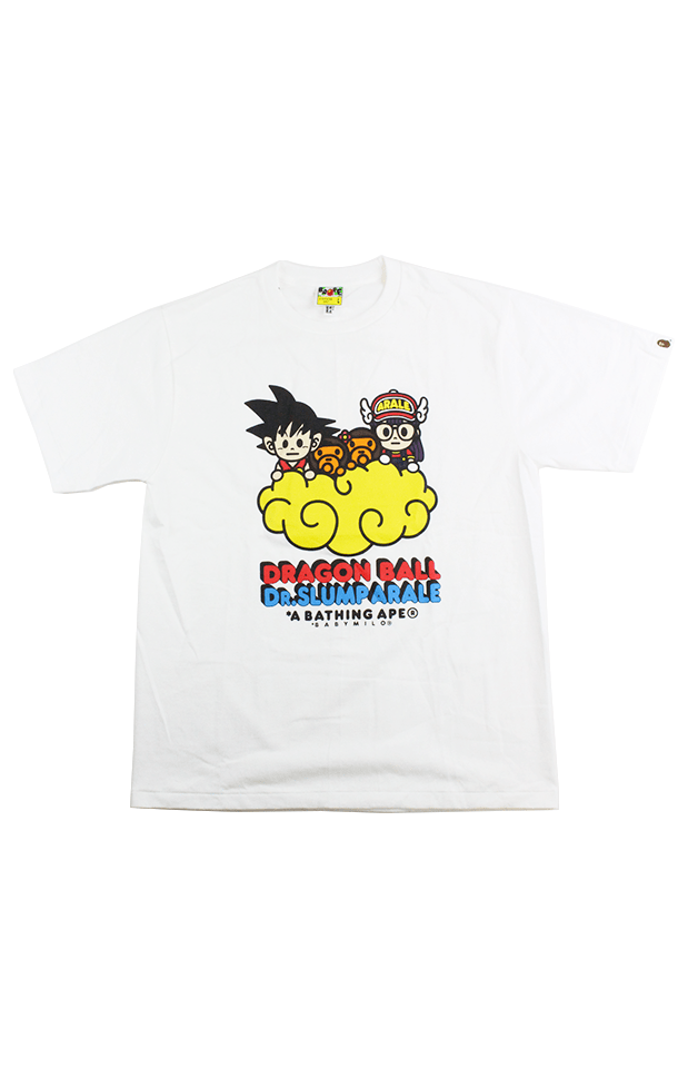Bape x Dragon Ball Z Dr Slumparale Tee White - SaruGeneral