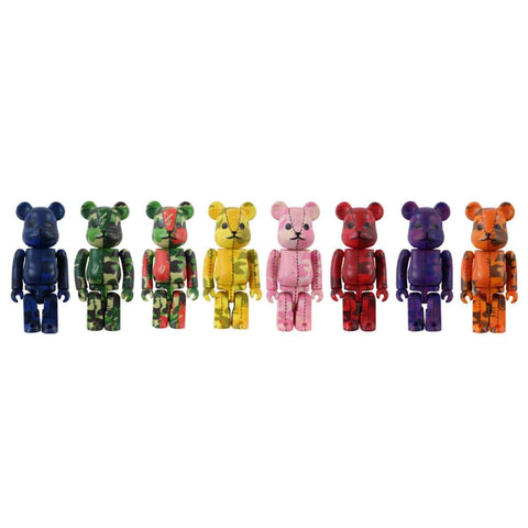 Bape 100% Flame Camo Bearbrick Set