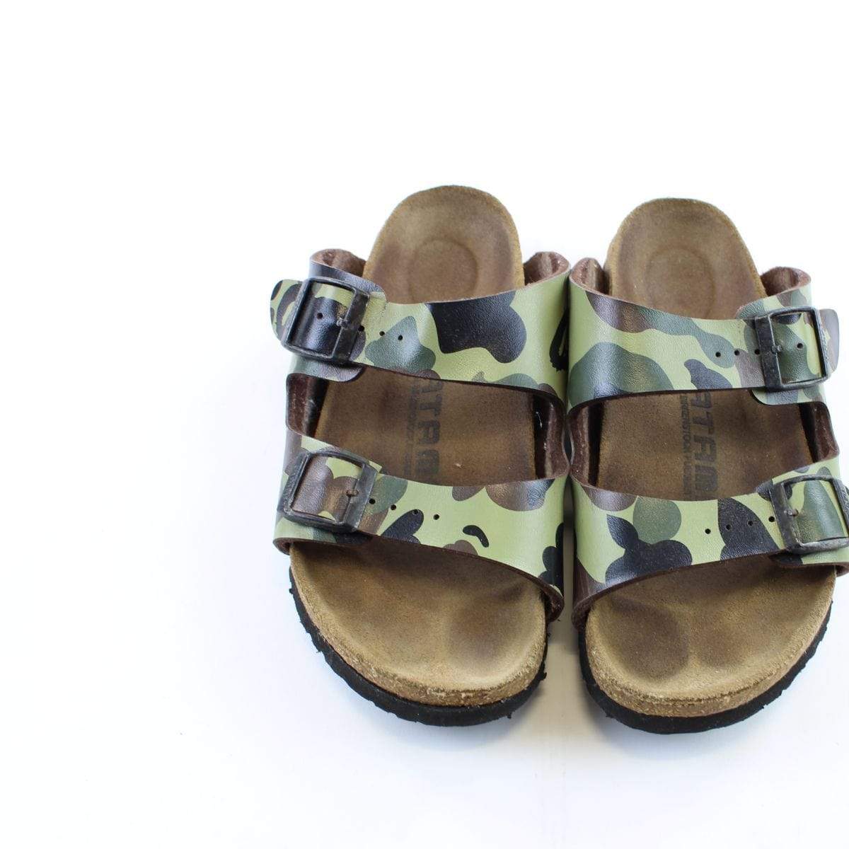 Bape 1st Green Camo Tatami Birkenstocks - SaruGeneral