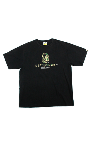 T-shirt Bape ABC camouflage vert Ape Text 1993 noir