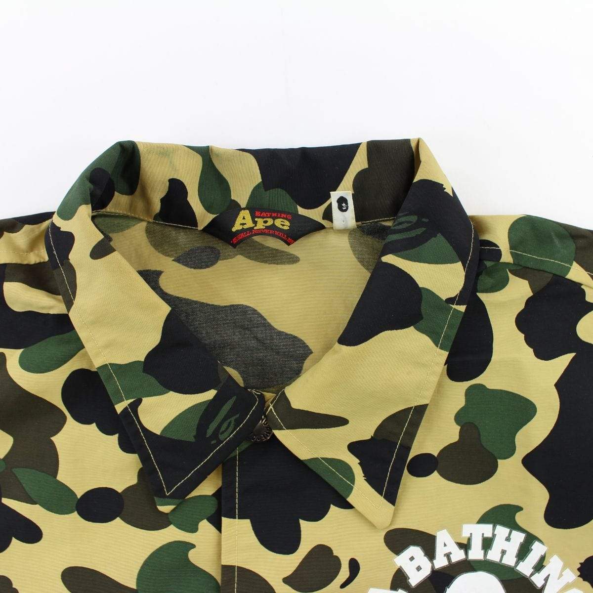 Bape 1st Yellow Camo College Logo Coach Jacket - SaruGeneral