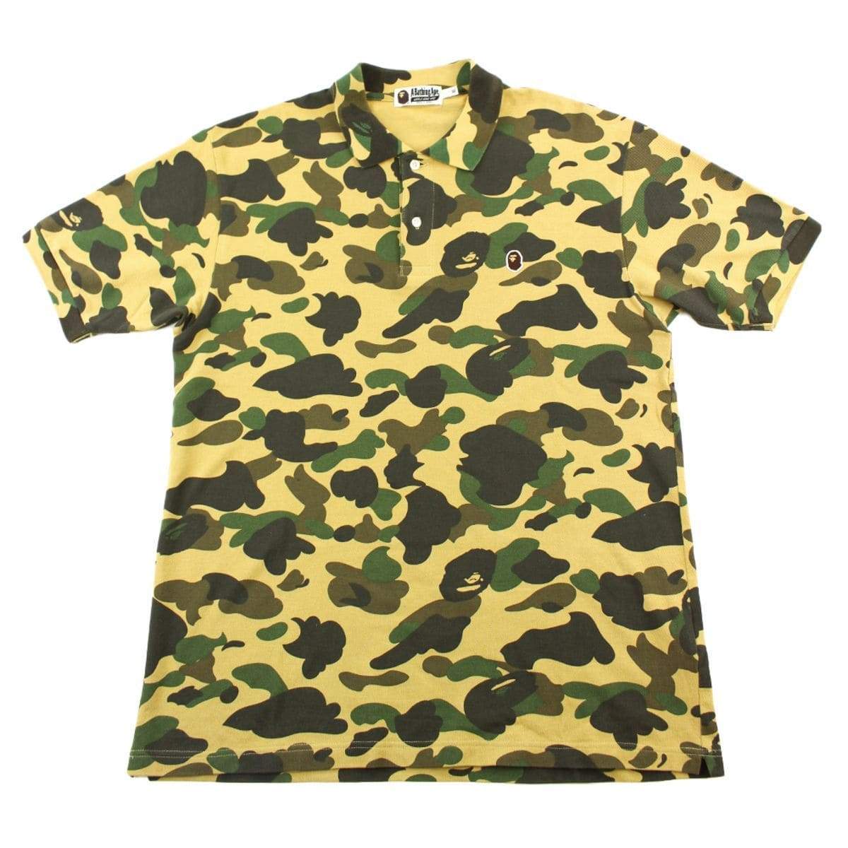 Bape 1st Yellow Camo Polo Shirt - SaruGeneral