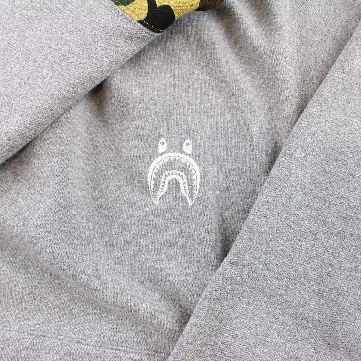 Bape 1st Yellow Camo Pullover Shark Hoodie Grey - SaruGeneral
