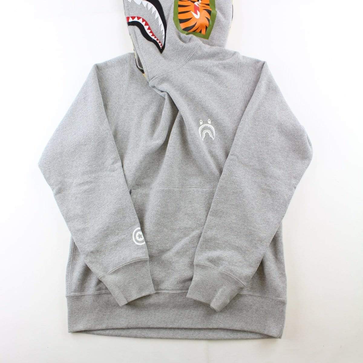 Bape 1st Yellow Camo Pullover Shark Hoodie Grey - SaruGeneral