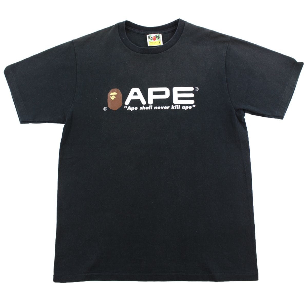 Bape A.S.N.K.A Logo Tee Black - SaruGeneral
